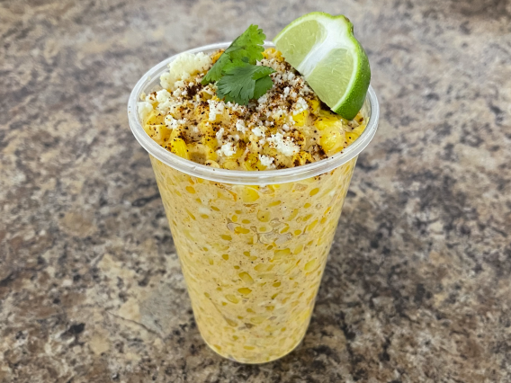 Elote - mexican street corn, in a cup