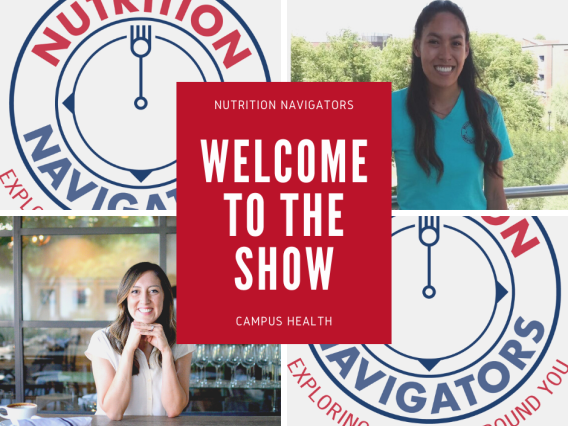 Welcome to the show, picture of Ashley and Kayla and Nutrition Navigators Logo